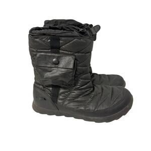 The North Face Thermoball Boots Womens 10 Black Pocket Pull On Winter Insulated